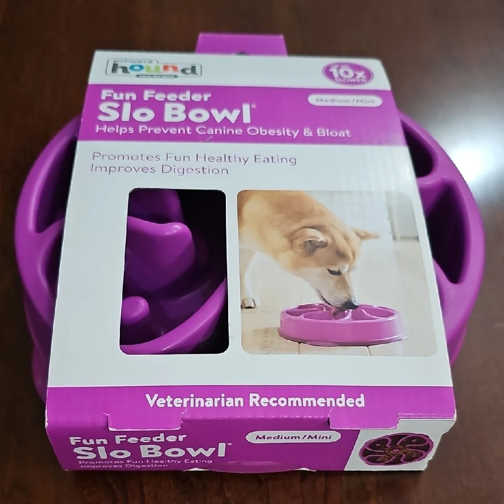Outward Hound Purple Slo Bowl for Dogs